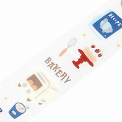 Cute Kawaii BGM Washi / Masking Deco Tape - Bakery Baking Cooking Muffin Kitchen Pot Mixer - for Scrapbooking Journal Planner Craft
