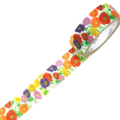 Cute Kawaii Saien Washi / Masking Deco Tape - Poppy Flower Petal Bloom - for Scrapbooking Journal Planner Craft Diary Planner Gift