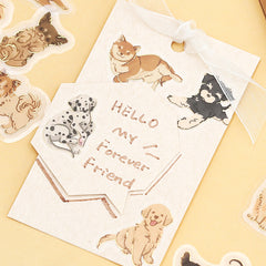 Cute Kawaii BGM Flake Stickers Sack - Dog Puppy Pet - for Journal Agenda Planner Scrapbooking Craft