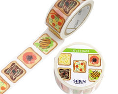 Cute Kawaii Saien Washi / Masking Deco Tape - I Love Toast Healthy Breakfast Sandwich Fruit Vegetable C - for Scrapbooking Journal Planner Craft Diary Gift