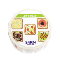 Cute Kawaii Saien Washi / Masking Deco Tape - I Love Toast Healthy Breakfast Sandwich Fruit Vegetable C - for Scrapbooking Journal Planner Craft Diary Gift