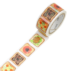 Cute Kawaii Saien Washi / Masking Deco Tape - I Love Toast Healthy Breakfast Sandwich Fruit Vegetable C - for Scrapbooking Journal Planner Craft Diary Gift