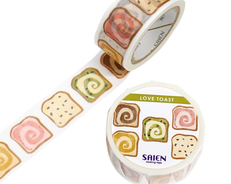 Cute Kawaii Saien Washi / Masking Deco Tape - I Love Toast Healthy Breakfast Sandwich Fruit Vegetable D - for Scrapbooking Journal Planner Craft Diary Gift