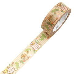 Cute Kawaii Saien Washi / Masking Deco Tape - Little Bird and Flower Nature Spring Garden - for Scrapbooking Journal Planner Craft Diary Gift