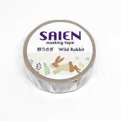 Cute Kawaii Saien Washi / Masking Deco Tape - Rabbit Bunny Hop - for Scrapbooking Journal Planner Craft