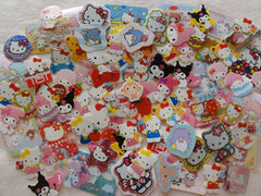Grab Bag Stickers: 100 pcs My Melody, Purin, Little Twin Stars, Hello Kitty, Pochacco, Keroppi, Kuromi, Tuxedosam, Cinnamorolldestash lot pre-owned