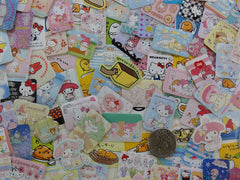 Grab Bag Stickers: 100 pcs My Melody, Purin, Little Twin Stars, Hello Kitty, Pochacco, Keroppi, Kuromi, Tuxedosam, Cinnamorolldestash lot pre-owned