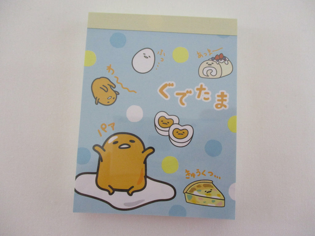 Vintage Rare VHTF - Cute Kawaii Sanrio Gudetama Mini Notepad / Memo Pad - A - Stationery Penpal Journal Diary Gift (preowned)