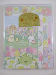 Cute Kawaii San-X ૮ ・ﻌ・ა Sumikko Gurashi Flower Letter Set Pack - A 2023 - Stationery Writing Paper Envelope Penpal
