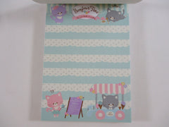 Cute Kawaii VHTF Q-lia Cat Bonjour Time 4 x 6 Inch Notepad / Memo Pad - Stationery Designer Paper Collection