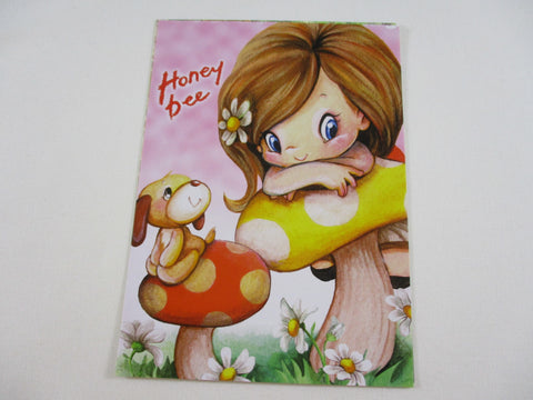 Rare ❤︎ Vintage *ੈ✩‧₊˚ Collectible - Cute Kawaii Q-lia Honey Bee Mushroom Postcard