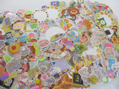 Grab Bag Stickers: 80 pcs FOOD theme flake stickers