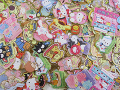 Grab Bag Stickers: 40 pcs Sanrio My Melody, Purin, Little Twin Stars, Hello Kitty, Pochacco, Keroppi, Kuromi, Tuxedosam, Cinnamoroll destash lot Washi Paper pre-owned