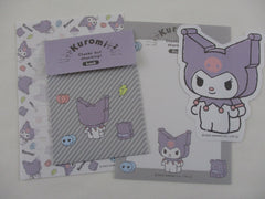 Cute Kawaii Sanrio Kuromi Mini Letter Set A - Small Writing Note Envelope Set Stationery