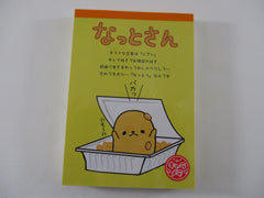 Rare ❤︎ Vintage *ੈ✩‧₊˚ Collectible ✿ Gift - Cute Kawaii VHTF Vintage Collectible Kamio Natto Food theme 4 x 6 Inch Notepad / Memo Pad - Stationery Designer Paper Collection