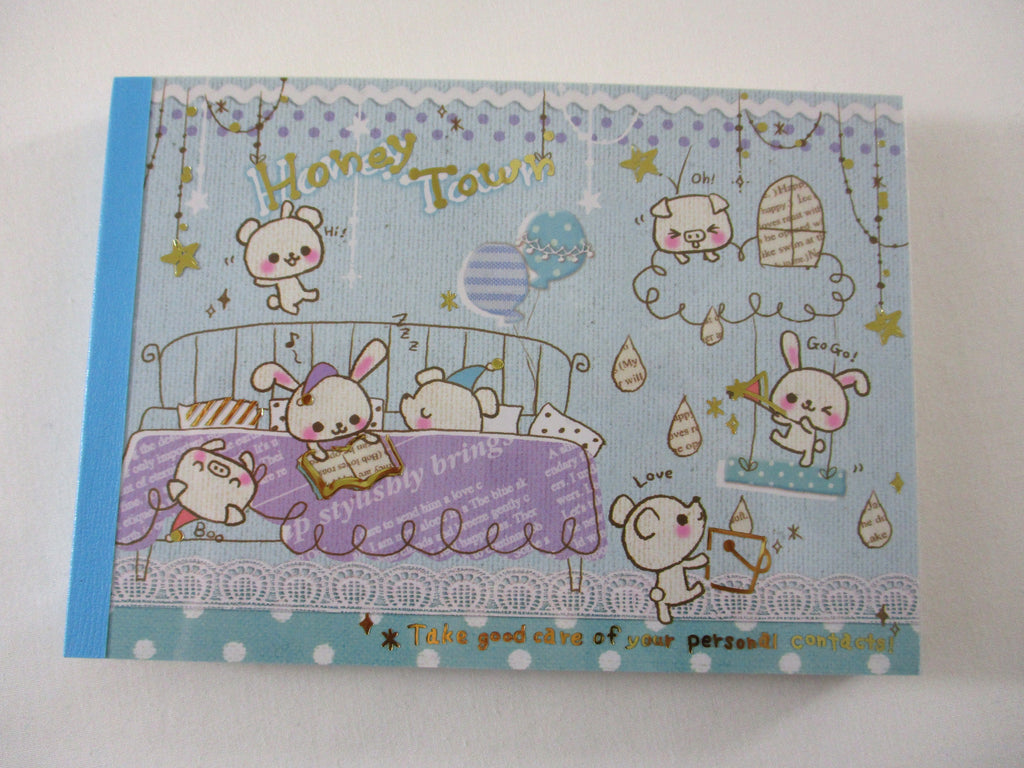 Rare ❤︎ Vintage *ੈ✩‧₊˚ Collectible ✿ Gift - Cute Kawaii VHTF Vintage Rare Collectible Kamio Honey Town Bear 4 x 6 Inch Notepad / Memo Pad - Stationery Designer Paper Collection Gift