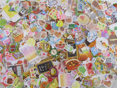 Grab Bag Stickers: 80 pcs FOOD theme flake stickers