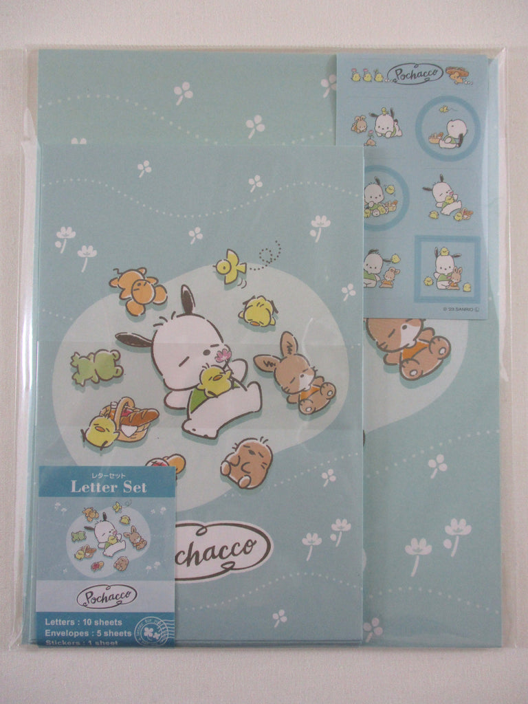 Cute Kawaii ‧₊ ᵎᵎ 🍒 ⋅ ˚✮ Sanrio ❤︎ Pochacco Dog Letter Set Pack - Stationery Writing Paper Envelope Penpal Gift preowned