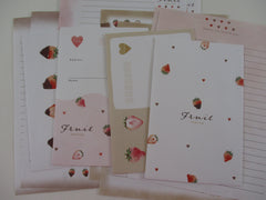 Cute Kawaaii Crux Strawberry Chocolate Love Valentine Fresh Fruit Feeling Letter Sets - Stationery Writing Paper Envelope Penpal Gift
