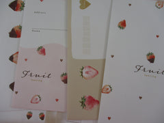 Cute Kawaaii Crux Strawberry Chocolate Love Valentine Fresh Fruit Feeling Letter Sets - Stationery Writing Paper Envelope Penpal Gift