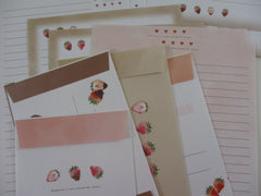 Cute Kawaaii Crux Strawberry Chocolate Love Valentine Fresh Fruit Feeling Letter Sets - Stationery Writing Paper Envelope Penpal Gift