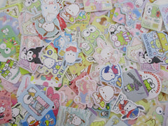 Grab Bag Stickers: 100 pcs My Melody, Purin, Little Twin Stars, Hello Kitty, Pochacco, Keroppi, Kuromi, Tuxedosam, Cinnamorolldestash lot pre-owned