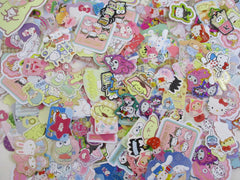 Grab Bag Stickers: 100 pcs My Melody, Purin, Little Twin Stars, Hello Kitty, Pochacco, Keroppi, Kuromi, Tuxedosam, Cinnamorolldestash lot pre-owned