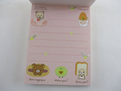 Cute Kawaii San-X Rilakkuma Bear Bakery 𐔌՞. .՞𐦯 ᢉ𐭩.ᐟ Midi Notepad / Memo Pad - A - Stationery Penpal Diary Gift