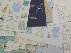 Cute Kawaii Kuma Bear Writing Letter Paper + Envelope Theme Set