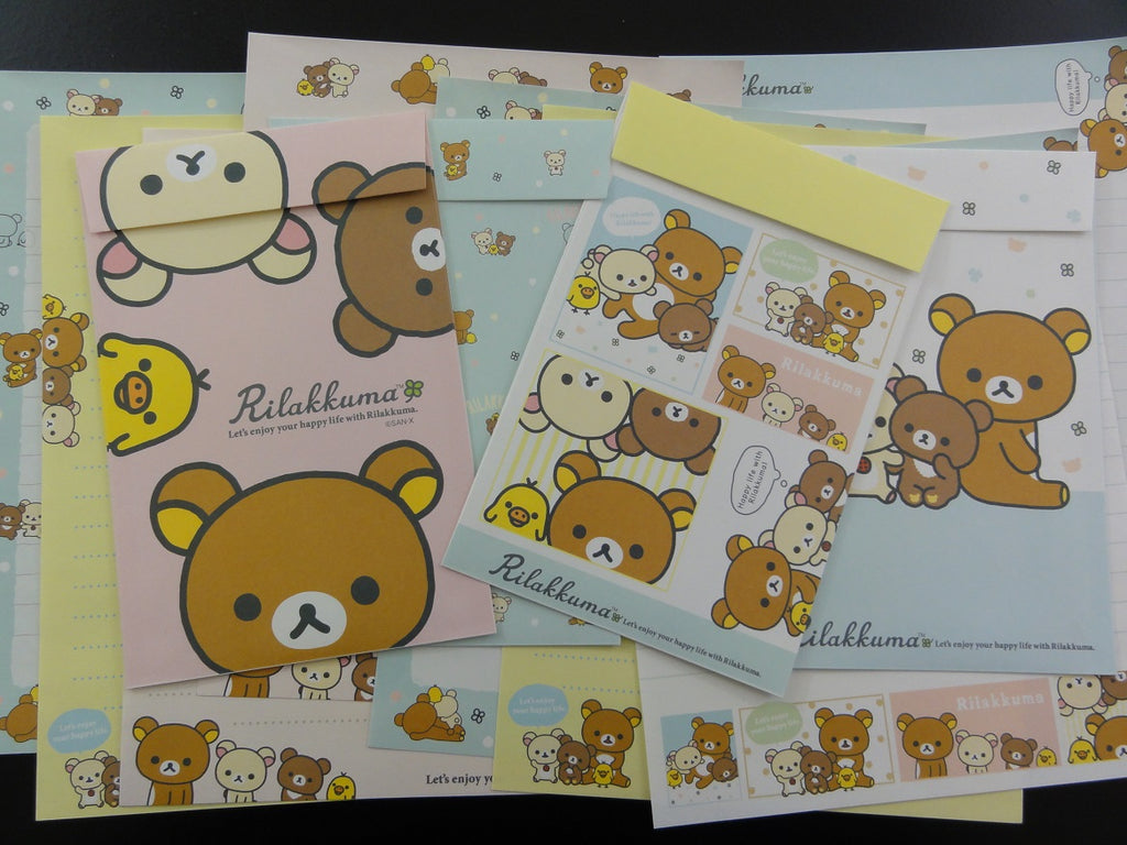 Cute Kawaii San-X Rilakkuma Bear Enjoy Life Letter Sets Stationery - A