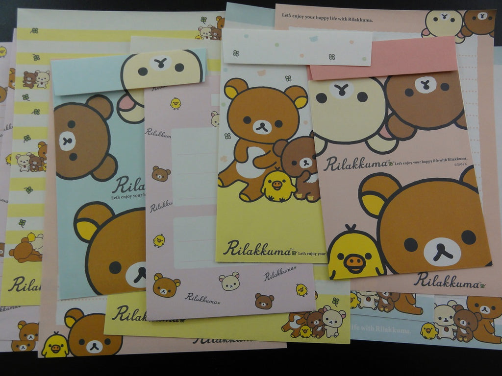 Cute Kawaii San-X Rilakkuma Bear Enjoy Life Letter Sets Stationery - B