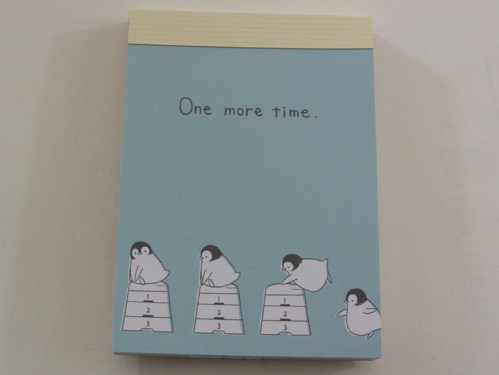Cute Kawaii Crux Penguin One more time Mini Notepad / Memo Pad