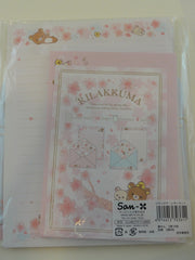 z Cute Kawaii San-X Rilakkuma Sakura Cherry Blossom Letter Set Pack - Stationery Writing Paper Envelope