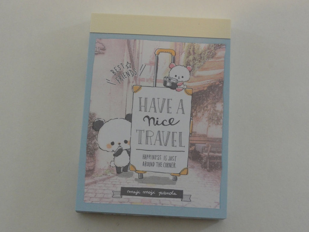Cute Kawaii Crux Travel Panda Mini Notepad / Memo Pad - Stationery Design Writing Collection