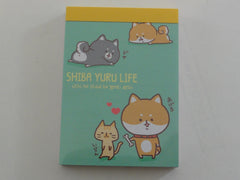 Cute Kawaii Q-Lia Shiba Dog Puppies Mini Notepad / Memo Pad - Stationery Design Writing Collection