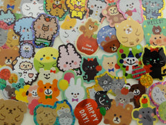 Cute Kawaii Variety Pet and Zoo Animals theme Flake Stickers - 40 pcs