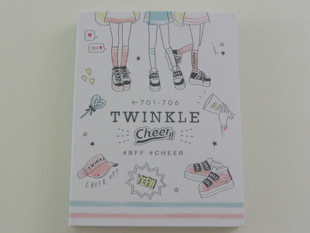 Cute Kawaii Kamio #Twinkle #BFF #Cheer Mini Notepad / Memo Pad - Stationery Design Writing Collection