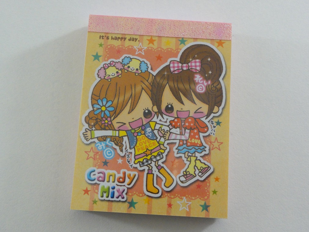 Cute Kawaii Q-Lia Candy Mix Girls Mini Notepad / Memo Pad - Vintage Rare Collectible - Stationery Design Writing