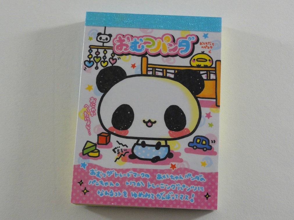 z Cute Kawaii Crux Baby Panda Mini Notepad / Memo Pad - Vintage Rare Collectible - Stationery Design Writing