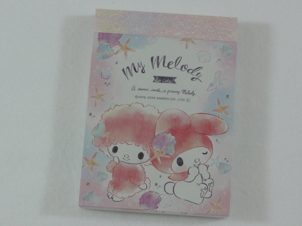 Cute Kawaii Sanrio My Melody Sea Shells Mini Notepad / Memo Pad - Stationery Design Writing Collection