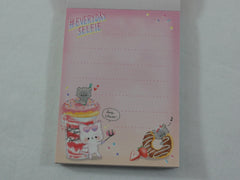 Cute Kawaii Q-lia Sweet Strawberry Pink Soda Drink Donut Mini Notepad / Memo Pad - Stationery Designer Writing Paper Collection
