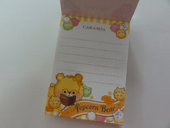 Cute Kawaii Crux Popcorn Bear Caramel Mini Notepad / Memo Pad