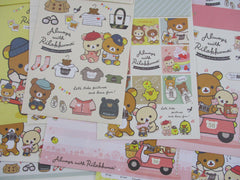 Cute Kawaii San-X Rilakkuma Always with Rilakkuma Bear Letter Sets - Stationery Writing Paper Envelope Gift