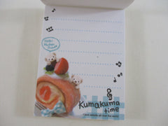 Cute Kawaii Q-Lia Bear Kuma Kuma Time Mini Notepad / Memo Pad - B - Stationery Designer Paper Collection