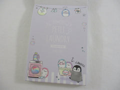 Cute Kawaii Q-Lia Petit Laundry Hedgehog Penguin Mini Notepad / Memo Pad - Stationery Design Writing Collection
