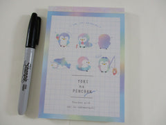Cute Kawaii Q-Lia Penguin Yoki na Penchan 4 x 6 Inch Notepad / Memo Pad - Stationery Designer Paper Collection