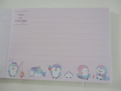 Cute Kawaii Q-Lia Penguin Yoki na Penchan 4 x 6 Inch Notepad / Memo Pad - Stationery Designer Paper Collection