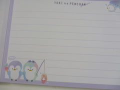 Cute Kawaii Q-Lia Penguin Yoki na Penchan 4 x 6 Inch Notepad / Memo Pad - Stationery Designer Paper Collection