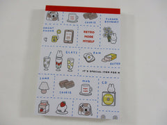 Cute Kawaii Q-Lia Rabbit Bunny Retro Cafe Cookie Fruit 4 x 6 Inch Notepad / Memo Pad - Stationery Designer Paper Collection