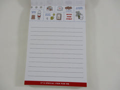 Cute Kawaii Q-Lia Rabbit Bunny Retro Cafe Cookie Fruit 4 x 6 Inch Notepad / Memo Pad - Stationery Designer Paper Collection